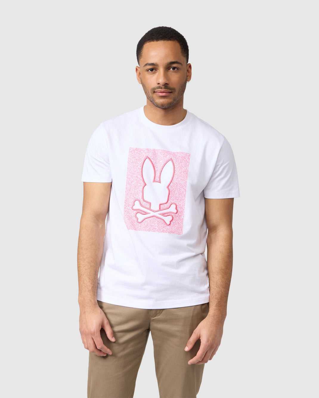 T Shirt Graphique Psycho Bunny Livingston Graphic Tee Blanche Homme | ZQR-82196526